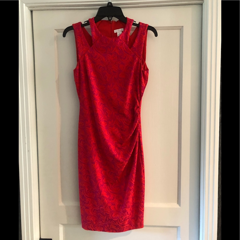 Cache Cocktail Dress. Fuschia. Size 2.
